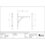 From The Anvil - Polished Bronze Tyne Shelf Bracket (260mm x 200mm) | Sku. 51173 | Trade Door Handles.