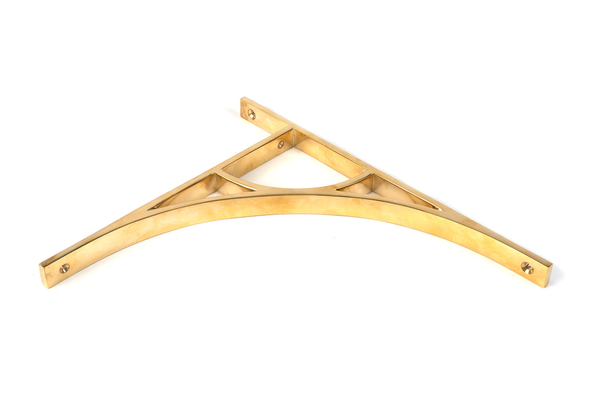 From The Anvil - Polished Brass Tyne Shelf Bracket (314mm x 250mm) | Sku. 51175 | Trade Door Handles.