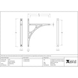 From The Anvil - Burnished Brass Tyne Shelf Bracket (314mm x 250mm) | Sku. 51178 | Trade Door Handles.