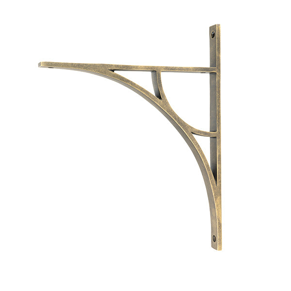 This is an image of From The Anvil - Burnished Brass Tyne Shelf Bracket (314mm x 250mm) available to order from Trade Door Handles in Kendal.