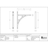 From The Anvil - Polished Chrome Tyne Shelf Bracket (314mm x 250mm) | Sku. 51179 | Trade Door Handles.