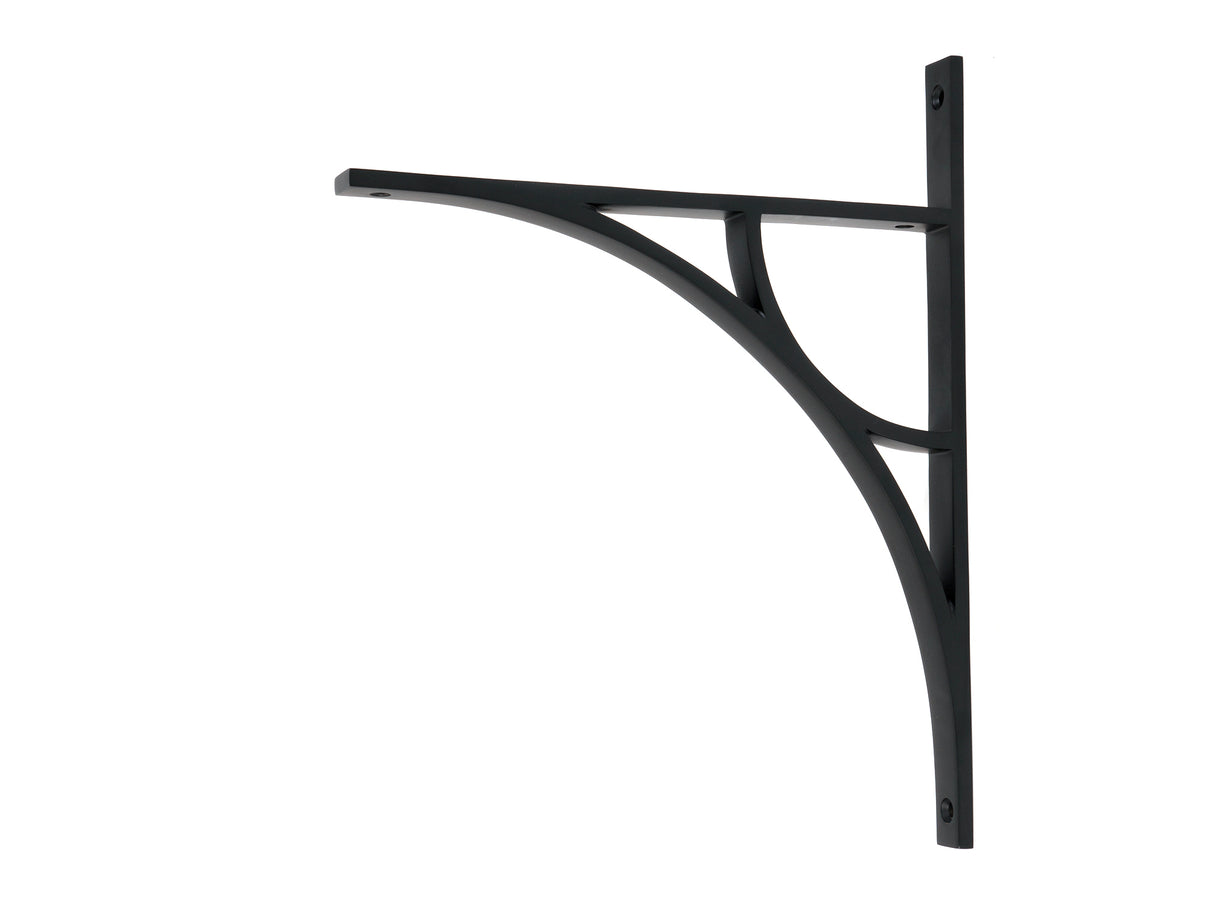 From The Anvil - Matt Black Tyne Shelf Bracket (314mm x 250mm) | Sku. 51184 | Trade Door Handles.