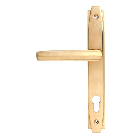 From The Anvil - Polished Brass Art Deco Slimline Lever Espag. Lock Set | Sku. 51185 | Trade Door Handles.