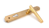 From The Anvil - Polished Brass Art Deco Slimline Lever Espag. Lock Set | Sku. 51185 | Trade Door Handles.