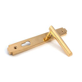 From The Anvil - Polished Brass Art Deco Slimline Lever Espag. Lock Set | Sku. 51185 | Trade Door Handles.