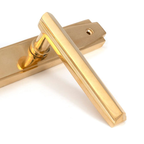 From The Anvil - Polished Brass Art Deco Slimline Lever Espag. Lock Set | Sku. 51185 | Trade Door Handles.