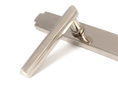 From The Anvil - Polished Nickel Art Deco Slimline Lever Espag. Lock Set | Sku. 51187 | Trade Door Handles.