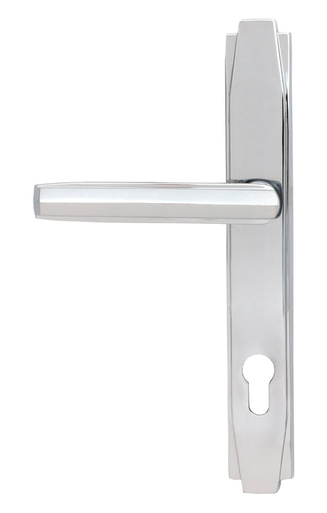 From The Anvil - Polished Chrome Art Deco Slimline Lever Espag. Lock Set | Sku. 51188 | Trade Door Handles.