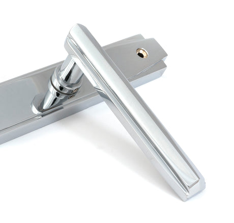 From The Anvil - Polished Chrome Art Deco Slimline Lever Espag. Lock Set | Sku. 51188 | Trade Door Handles.