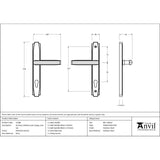 From The Anvil - Polished Chrome Art Deco Slimline Lever Espag. Lock Set | Sku. 51188 | Trade Door Handles.