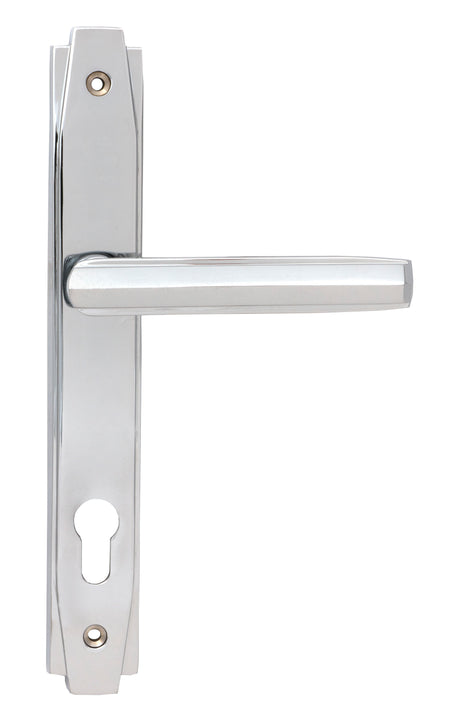 From The Anvil - Polished Chrome Art Deco Slimline Lever Espag. Lock Set | Sku. 51188 | Trade Door Handles.