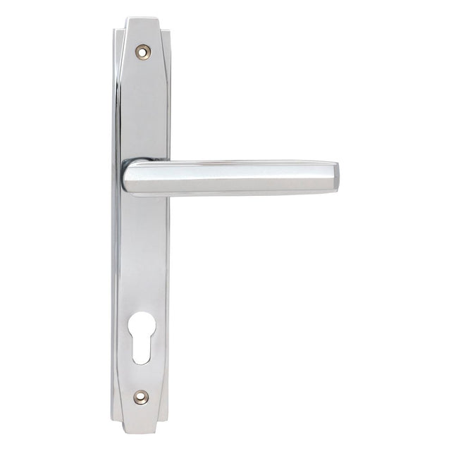 From The Anvil - Polished Chrome Art Deco Slimline Lever Espag. Lock Set | Sku. 51188 | Trade Door Handles.