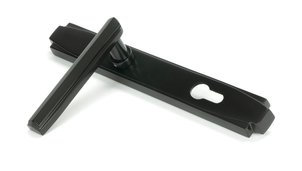 From The Anvil - Aged Bronze Art Deco Slimline Lever Espag. Lock Set | Sku. 51189 | Trade Door Handles.