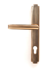 From The Anvil - Polished Bronze Art Deco Slimline Lever Espag. Lock Set | Sku. 51190 | Trade Door Handles.