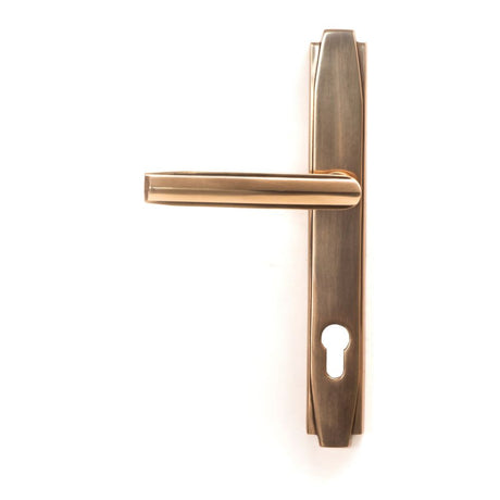 From The Anvil - Polished Bronze Art Deco Slimline Lever Espag. Lock Set | Sku. 51190 | Trade Door Handles.