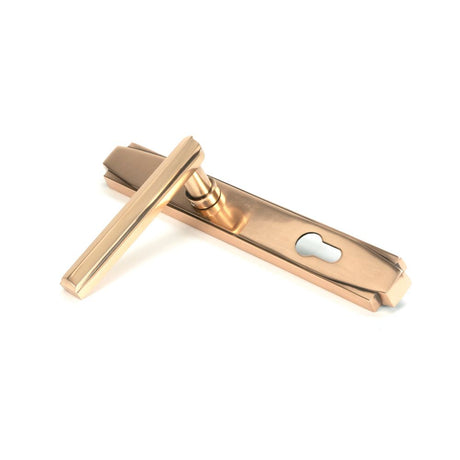 From The Anvil - Polished Bronze Art Deco Slimline Lever Espag. Lock Set | Sku. 51190 | Trade Door Handles.