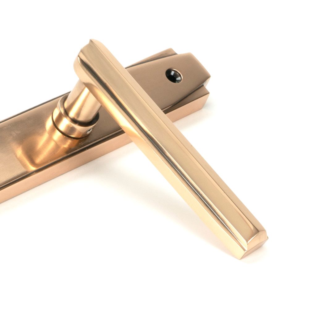 From The Anvil - Polished Bronze Art Deco Slimline Lever Espag. Lock Set | Sku. 51190 | Trade Door Handles.