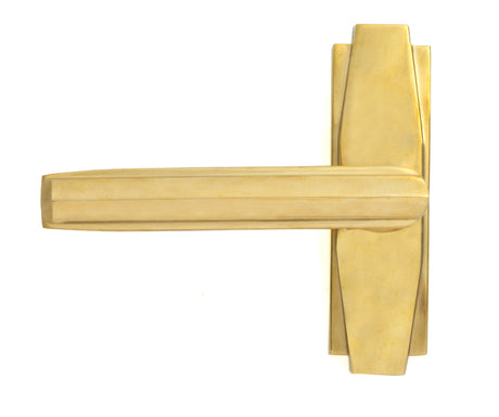 From The Anvil - Polished Brass Art Deco Lever on Rose Set | Sku. 51191 | Trade Door Handles.