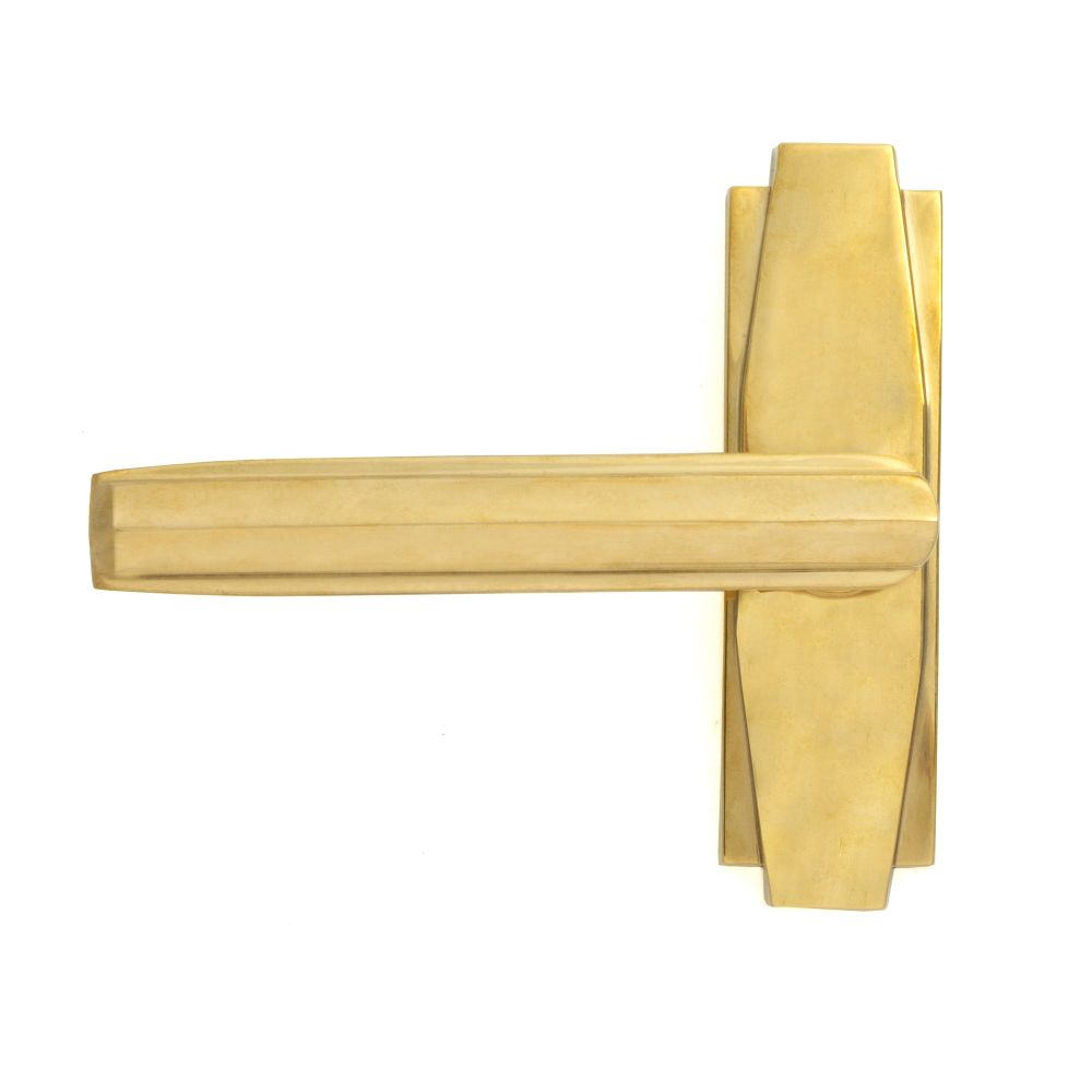 From The Anvil - Polished Brass Art Deco Lever on Rose Set | Sku. 51191 | Trade Door Handles.