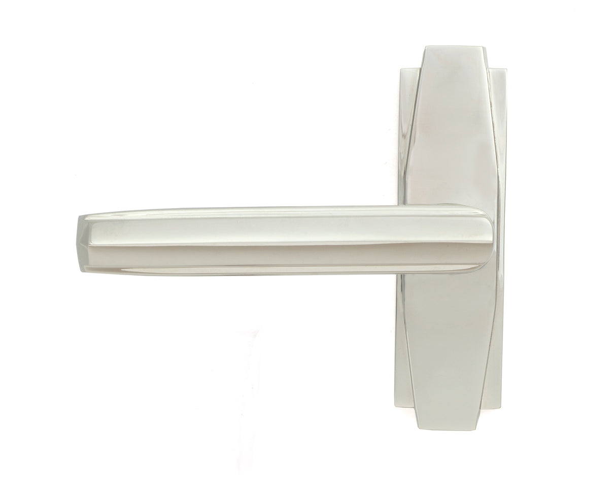 From The Anvil - Polished Nickel Art Deco Lever on Rose Set | Sku. 51193 | Trade Door Handles.