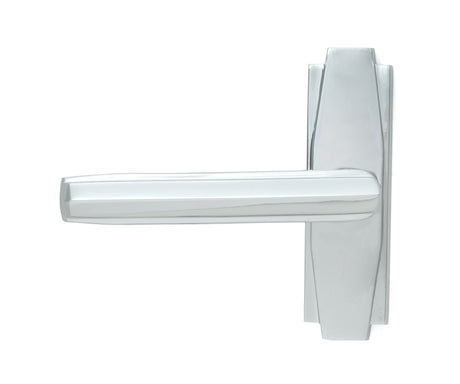 From The Anvil - Polished Chrome Art Deco Lever on Rose Set | Sku. 51194 | Trade Door Handles.