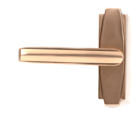 From The Anvil - Polished Bronze Art Deco Lever on Rose Set | Sku. 51196 | Trade Door Handles.