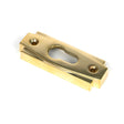 From The Anvil - Polished Brass Art Deco Euro Escutcheon | Sku. 51197 | Trade Door Handles.