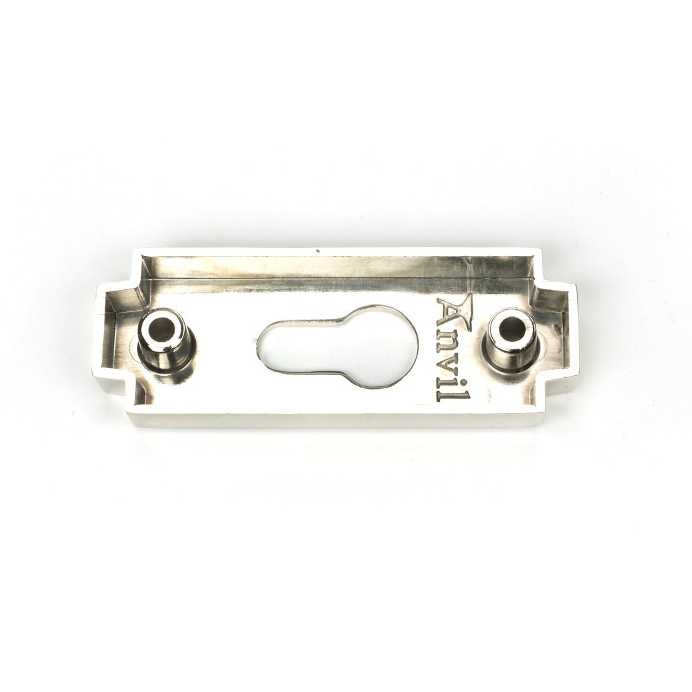 From The Anvil - Polished Nickel Art Deco Euro Escutcheon | Sku. 51199 | Trade Door Handles.