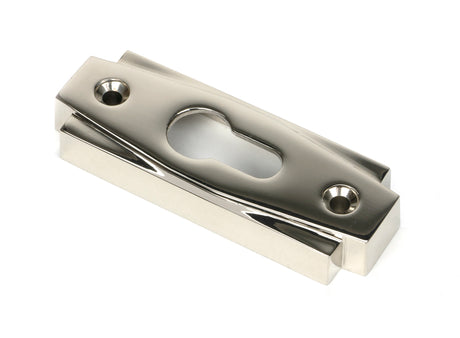 From The Anvil - Polished Nickel Art Deco Euro Escutcheon | Sku. 51199 | Trade Door Handles.