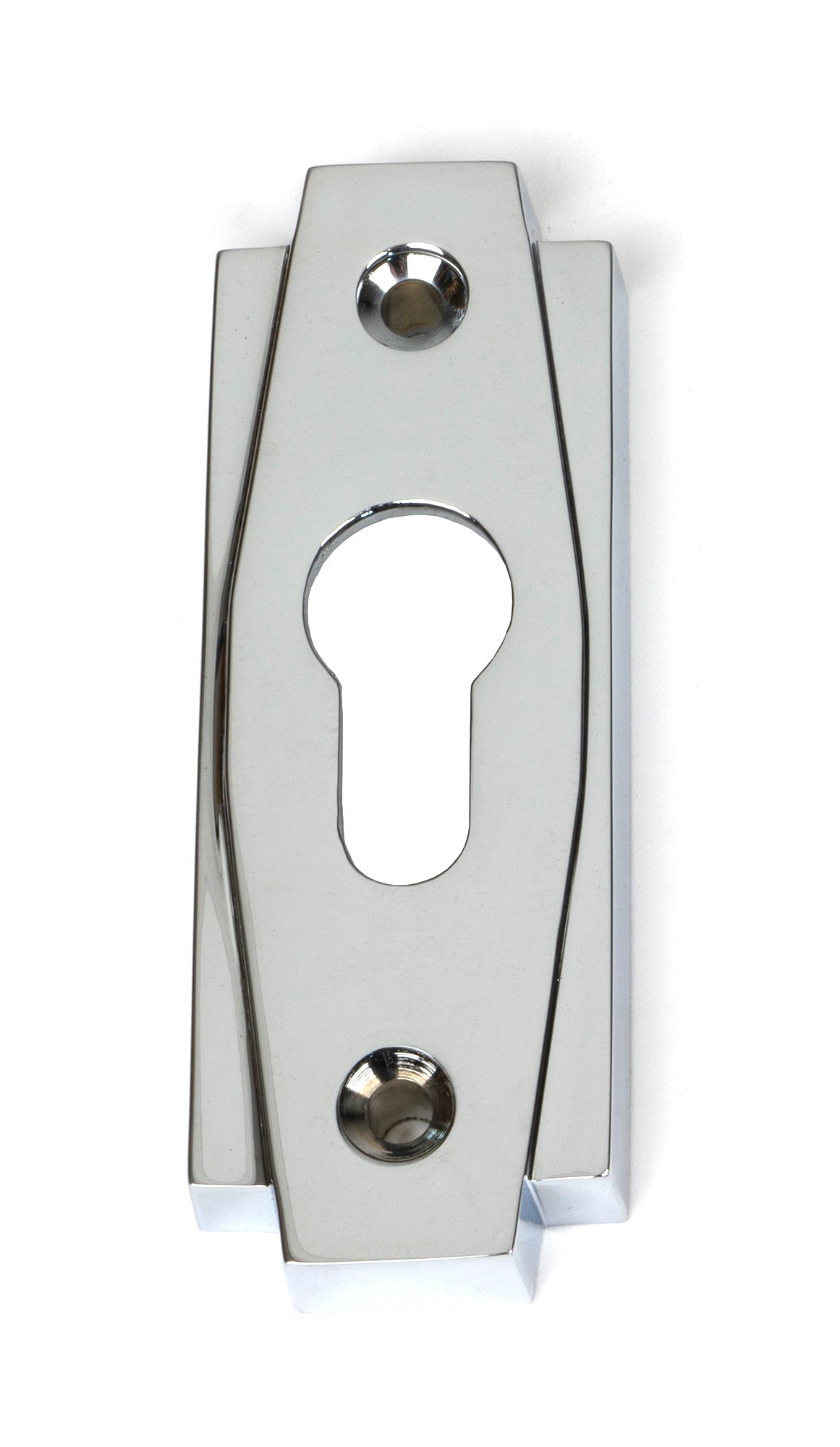 From The Anvil - Polished Chrome Art Deco Euro Escutcheon | Sku. 51200 | Trade Door Handles.