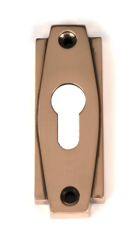 From The Anvil - Polished Bronze Art Deco Euro Escutcheon | Sku. 51202 | Trade Door Handles.