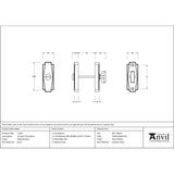 From The Anvil - Polished Brass Art Deco Thumbturn | Sku. 51203 | Trade Door Handles.