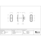 From The Anvil - Aged Brass Art Deco Thumbturn | Sku. 51204 | Trade Door Handles.