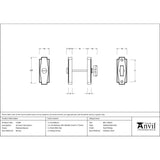 From The Anvil - Polished Bronze Art Deco Thumbturn | Sku. 51208 | Trade Door Handles.