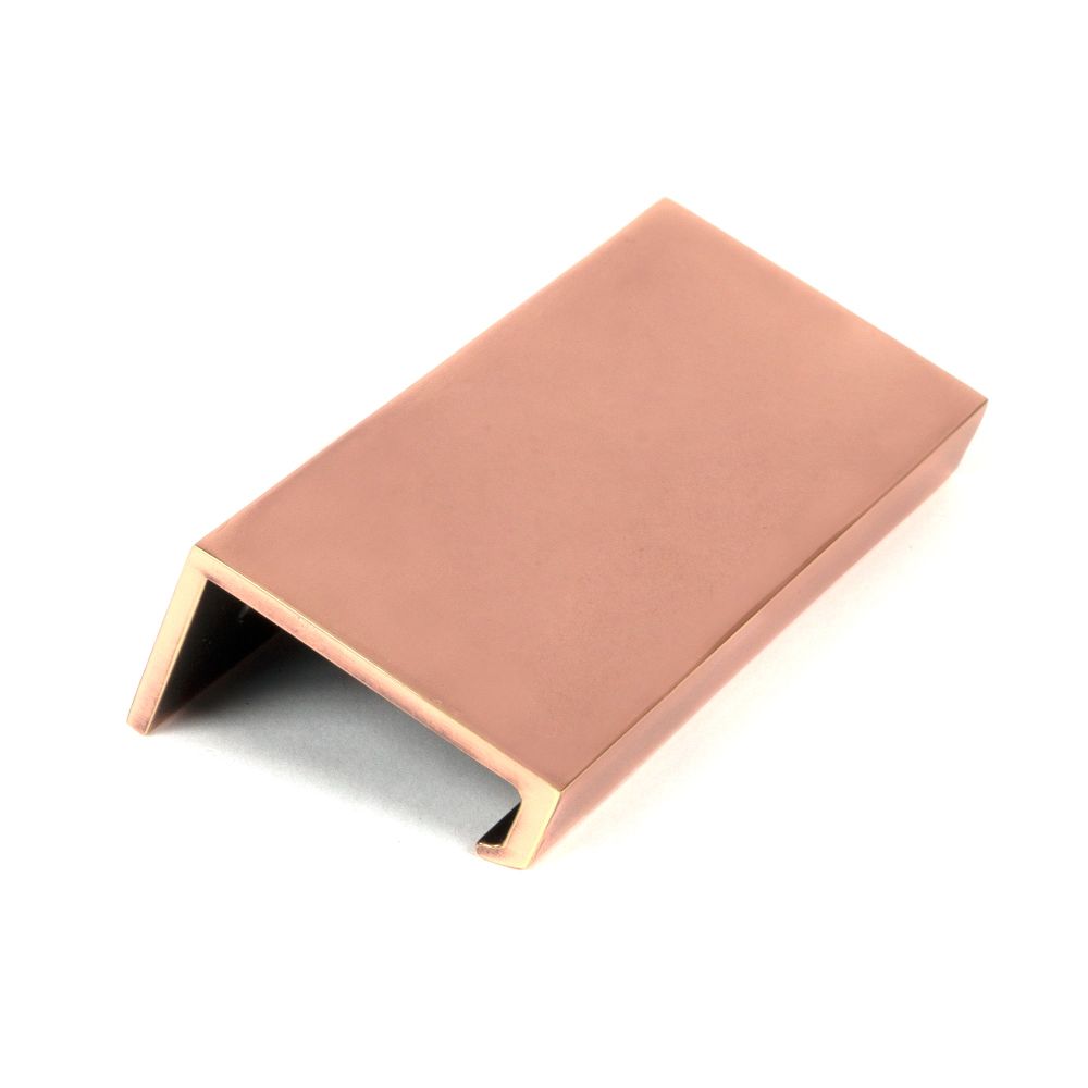 From The Anvil - Polished Bronze 100mm Plain Edge Pull | Sku. 51218 | Trade Door Handles.