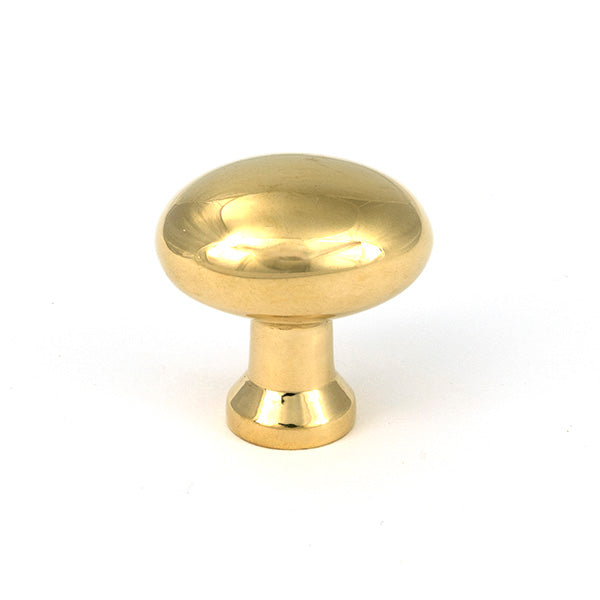 This is an image of From The Anvil - Polished Brass Moore Cabinet Knob - 32mm available to order from Trade Door Handles in Kendal.