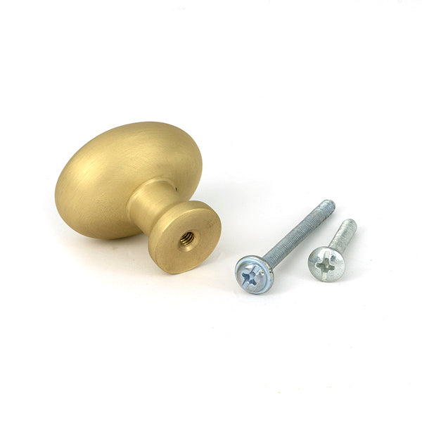 From The Anvil - Satin Brass Moore Cabinet Knob - 38mm