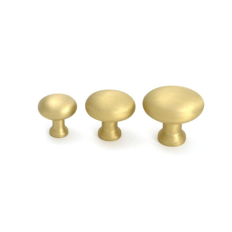 From The Anvil - Satin Brass Moore Cabinet Knob - 38mm | Sku. 51231 | Trade Door Handles.