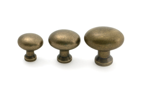 From The Anvil - Burnished Brass Moore Cabinet Knob - 25mm | Sku. 51232 | Trade Door Handles.