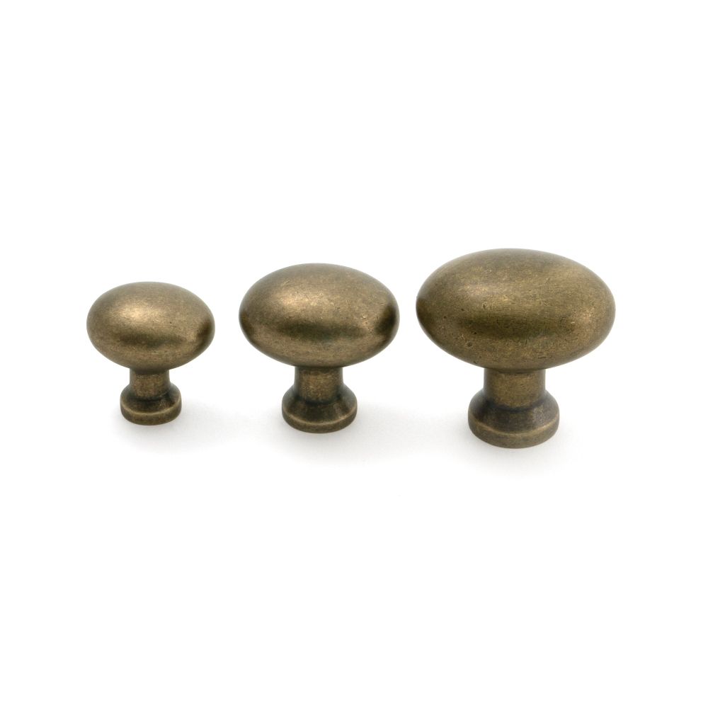 From The Anvil - Burnished Brass Moore Cabinet Knob - 25mm | Sku. 51232 | Trade Door Handles.