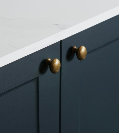 From The Anvil - Burnished Brass Moore Cabinet Knob - 38mm | Sku. 51234 | Trade Door Handles.