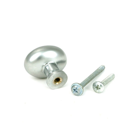 From The Anvil - Satin Chrome Moore Cabinet Knob - 32mm | Sku. 51239 | Trade Door Handles.