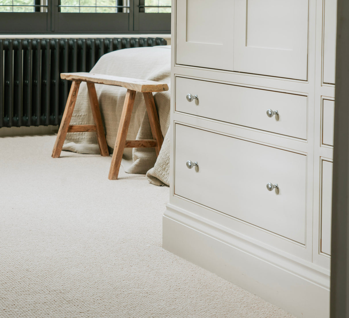 From The Anvil - Satin Chrome Moore Cabinet Knob - 32mm | Sku. 51239 | Trade Door Handles.