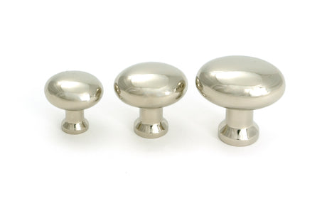From The Anvil - Polished Nickel Moore Cabinet Knob - 32mm | Sku. 51242 | Trade Door Handles.