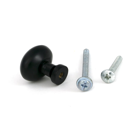 From The Anvil - Matt Black Moore Cabinet Knob - 25mm | Sku. 51250 | Trade Door Handles.