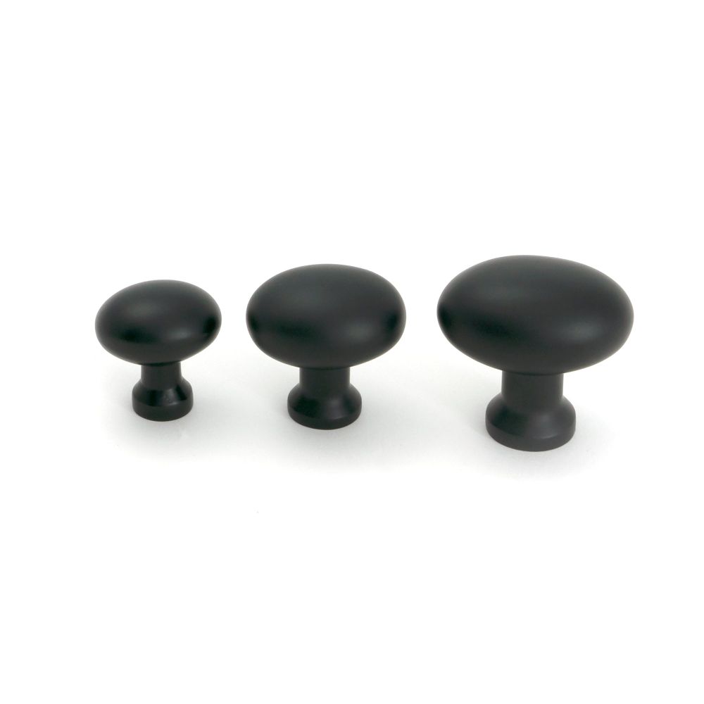 From The Anvil - Matt Black Moore Cabinet Knob - 25mm | Sku. 51250 | Trade Door Handles.