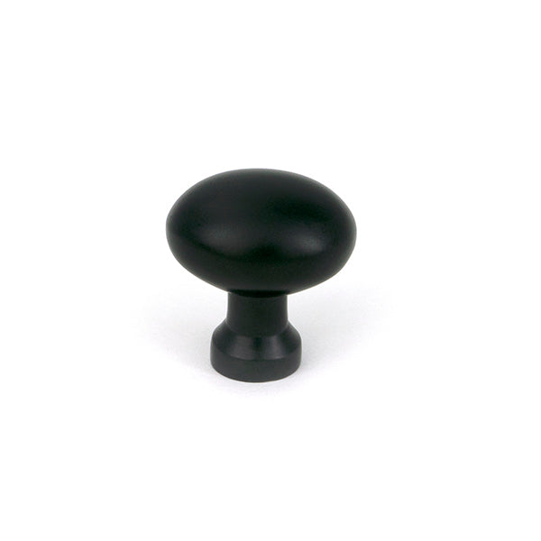 This is an image of From The Anvil - Matt Black Moore Cabinet Knob - 25mm available to order from Trade Door Handles in Kendal.