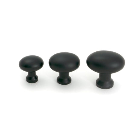From The Anvil - Matt Black Moore Cabinet Knob - 32mm | Sku. 51251 | Trade Door Handles.