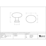 From The Anvil - Matt Black Moore Cabinet Knob - 32mm | Sku. 51251 | Trade Door Handles.