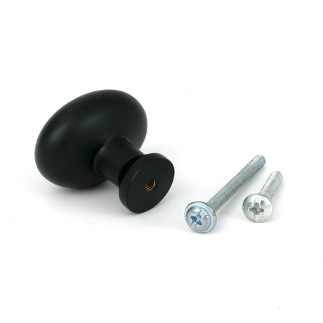 From The Anvil - Matt Black Moore Cabinet Knob - 38mm | Sku. 51252 | Trade Door Handles.